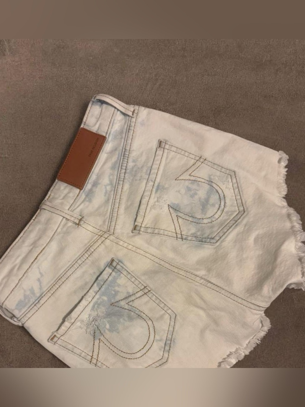 True Religion Y2K Acid Wash Cutoff Denim Shorts Small